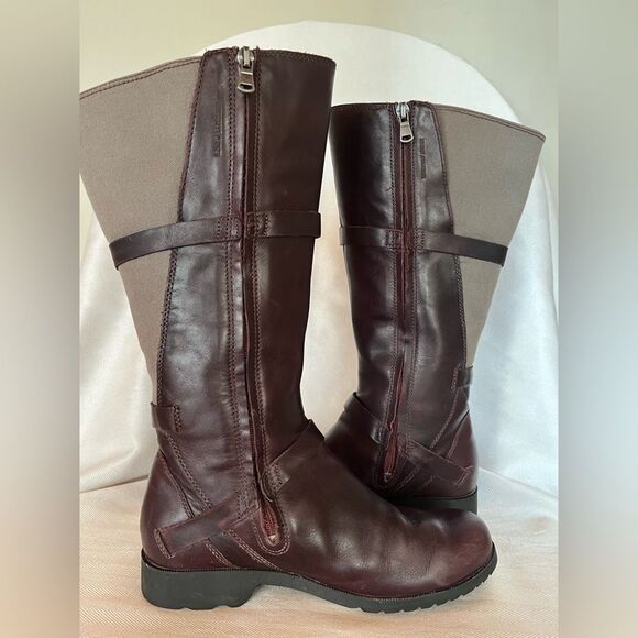 Teva De La Vina leather canvas knee high trail walking comfort boot  Size 6.5 - Picture 7 of 11